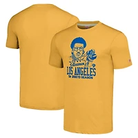 Unisex Homage Eric Dickerson Gold Los Angeles Rams Caricature Retired Player Tri-Blend T-Shirt