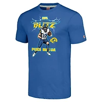 Unisex Homage Puka Nacua Royal Los Angeles Rams NFL Blitz Player Tri-Blend T-Shirt