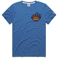 Unisex Homage Royal Hello Kitty x Los Angeles Rams Tri-Blend Football Kickoff T-Shirt