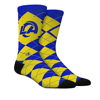 Unisex Rock Em Socks  Los Angeles Rams Argyle Knitted Dress Socks