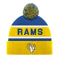 Bonnet en tricot à revers unisexe Starter Gold Los Angeles Rams avec pompon