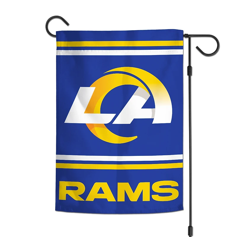 Drapeau de jardin WinCraft Los Angeles Rams 12'' x 18'' avec slogan recto verso