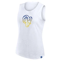 Women's Fanatics  White Los Angeles Rams Slub Tank Top