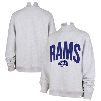 Women's '47  Gray Los Angeles Rams Subtle Muse Mock Neck Sweatshirt
