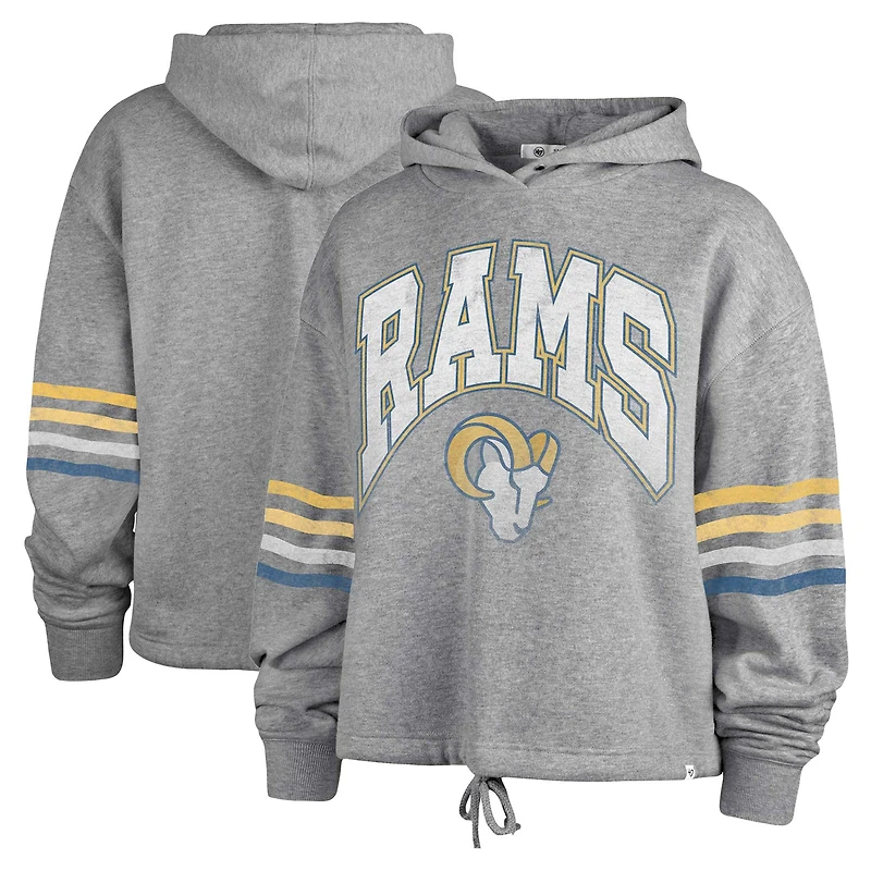 Sweat à capuche '47 Heather Grey Los Angeles Rams Upland Bennett pour femmes