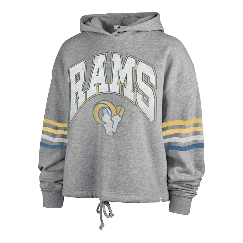 Sweat à capuche '47 Heather Grey Los Angeles Rams Upland Bennett pour femmes