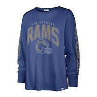 Women's '47 Royal Los Angeles Rams Tom Cat Lightweight Long Sleeve T-Shirt