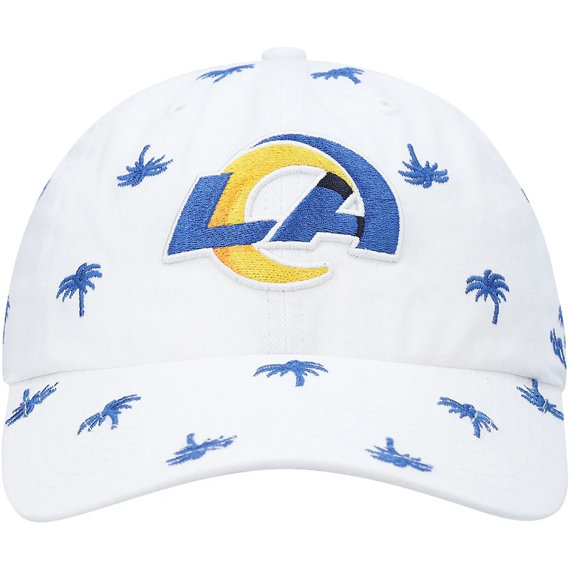 Women's '47 White Los Angeles Rams Confetti Clean Up Adjustable Hat