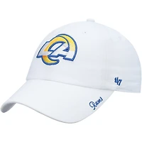 Casquette réglable '47 Los Angeles Rams Miata Clean Up Logo pour femme, blanc
