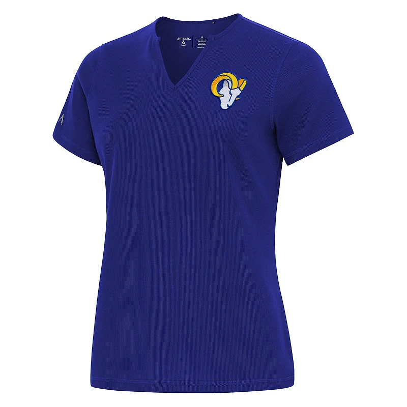 Haut côtelé Traveler Antigua Royal Los Angeles Rams pour femme