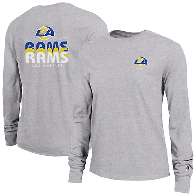 Women's Champion Heather Gray Los Angeles Rams Core Long-Sleeve T-Shirt