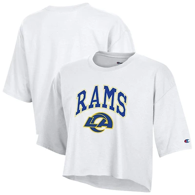 T-shirt court boyfriend blanc Champion Los Angeles Rams pour femme