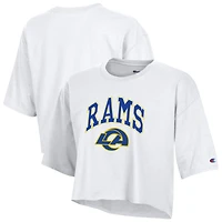 T-shirt court boyfriend blanc Champion Los Angeles Rams pour femme