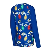 Ensemble haut à manches longues et pantalon en tricot Garland Raglan pour femme Concepts Sport Los Angeles Rams