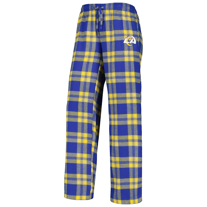 Ensemble de nuit Concepts Sport bleu marine/doré avec haut et pantalon à écusson Los Angeles Rams pour femme