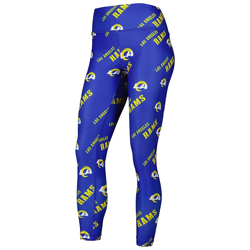 Women's Concepts Sport Royal Los Angeles Rams Breakthrough Allover Print Lounge Leggings