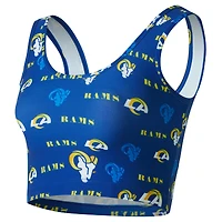 Brassière Concepts Sport Royal Los Angeles Rams à imprimé mosaïque pour femme