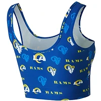 Brassière Concepts Sport Royal Los Angeles Rams à imprimé mosaïque pour femme