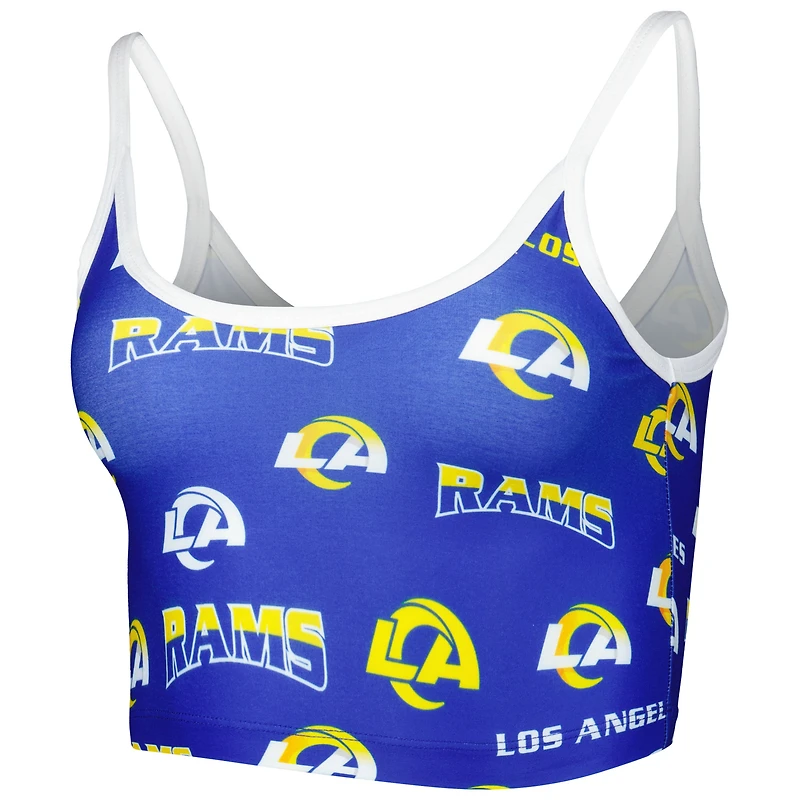 Women's Concepts Sport Royal Rams de Los Angeles Breakthrough Allover Knit Lounge Bralette