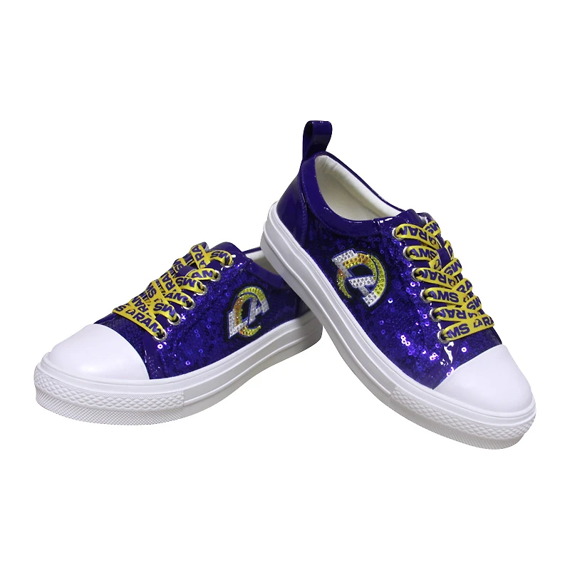 Baskets à paillettes Cuce Royal Los Angeles Rams Team pour femmes