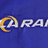 Women's Dunbrooke Royal/Gray Los Angeles Rams Hurricane Raglan Full-Zip Windbreaker