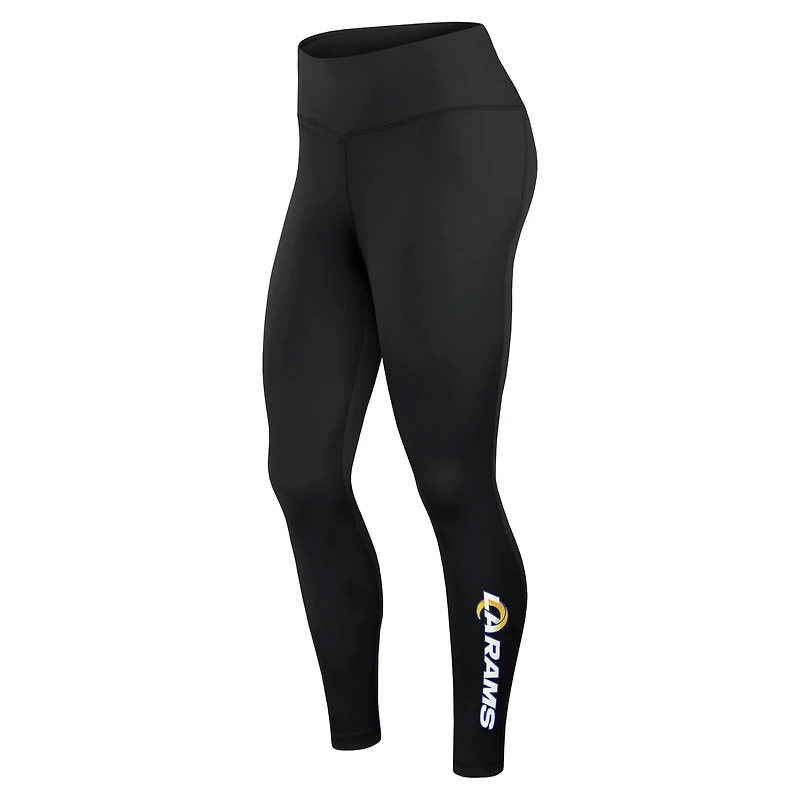 Women's Fanatics Black Los Angeles Rams Wordmark Stacked Leggings