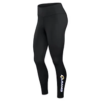 Women's Fanatics Black Los Angeles Rams Wordmark Stacked Leggings