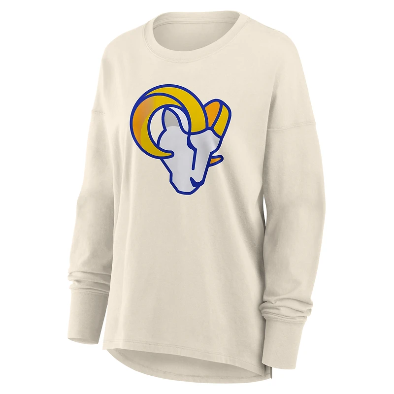 Women's Fanatics Cream Los Angeles Rams Dove Legacy Long Sleeve T-Shirt