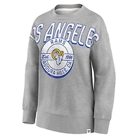 Sweat-shirt à enfiler tri-mélangé Fanatics pour femmes, gris chiné, Los Angeles Rams Jump Distribution