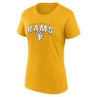 Women's Fanatics  Royal/Gold Los Angeles Rams Fan T-Shirt Combo Set