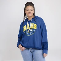 Sweat à capuche Fanatics Royal Los Angeles Rams Lightewight Modest Crop Lounge pour femmes