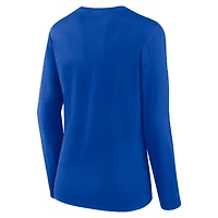 T-shirt à manches longues Foiled Play Fanatics Royal Los Angeles Rams pour femmes, grande taille