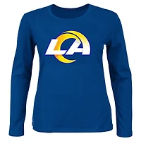 Women's Fanatics Royal Los Angeles Rams Plus Primary Logo Long Sleeve T-Shirt