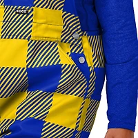 Salopette à carreaux FOCO Royal Los Angeles Rams pour femme avec grand logo