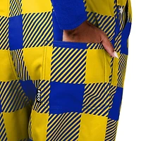 Salopette à carreaux FOCO Royal Los Angeles Rams pour femme avec grand logo
