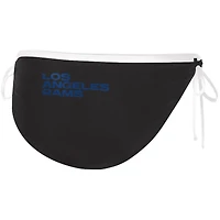 Women's G-III 4Her by Carl Banks Black Los Angeles Rams Perfect Match Bikini Bottom