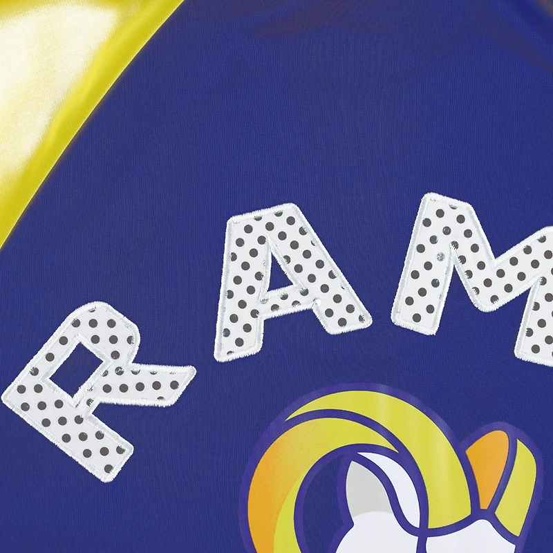 Women's G-III 4Her by Carl Banks Royal/Gold Los Angeles Rams Confetti Raglan Full-Zip Track Jacket