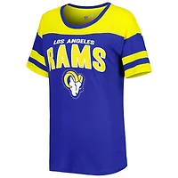 Women's G-III 4Her by Carl Banks Royal/Gold Los Angeles Rams Play the Ball T-Shirt