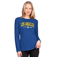 T-shirt à manches longues G-III 4Her par Carl Banks Royal Los Angeles Rams pour femme, meilleur jeu