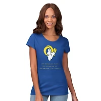 T-shirt G-III 4Her pour femmes par Carl Banks Royal Los Angeles Rams Endzone