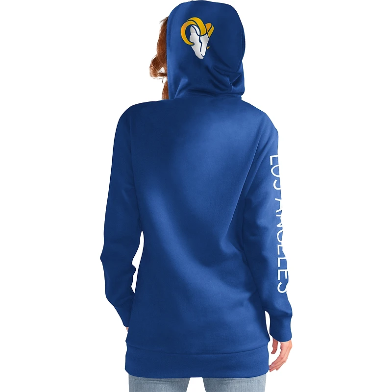 Sweat à capuche pour femme G-III 4Her by Carl Banks Royal Los Angeles Rams Extra Inning