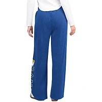 Women's G-III 4Her by Carl Banks Royal Los Angeles Rams Field Wide Leg Sweatpants