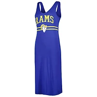 Robe longue à encolure en V pour femme G-III 4Her by Carl Banks Royal Los Angeles Rams