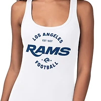Débardeur blanc G-III 4Her pour femme, par Carl Banks, Los Angeles Rams, pré-saison