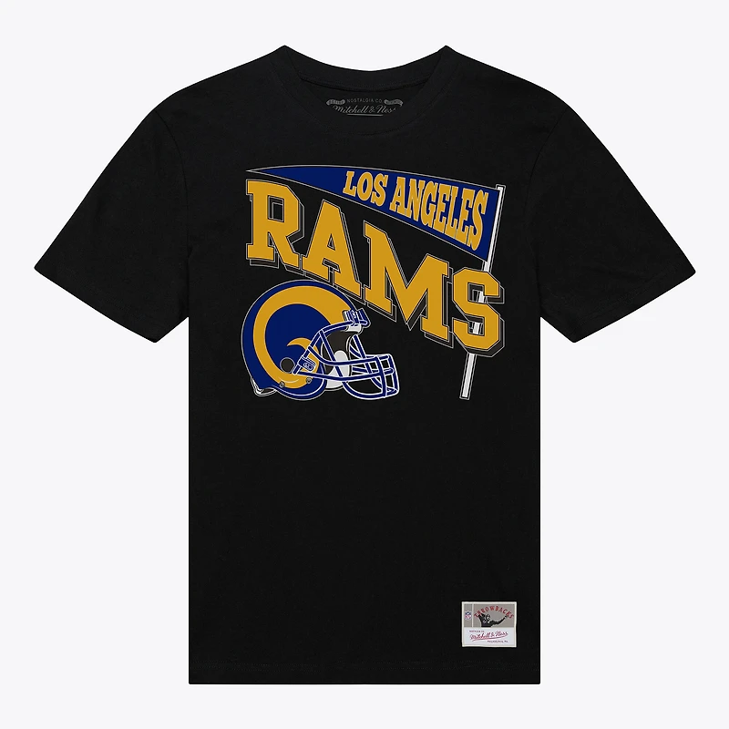 Women's Mitchell & Ness Black Los Angeles Rams Team Dynamic Boyfriend T-Shirt