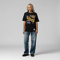 Women's Mitchell & Ness  Black Los Angeles Rams Team Dynamic Boyfriend T-Shirt