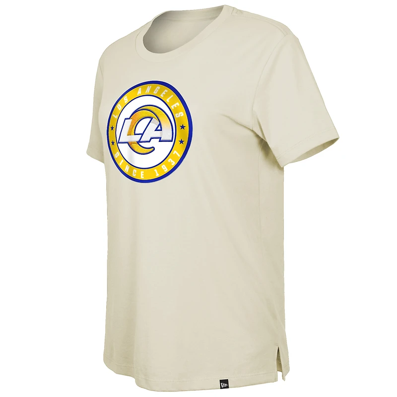 Women's New Era  Cream Los Angeles Rams 2023 NFL Draft T-Shirt