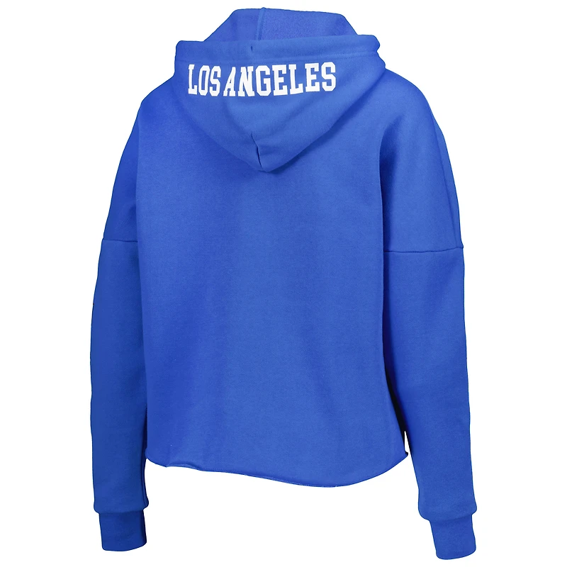 Sweat à capuche Los Angeles Rams Foil Sleeve Pullover pour femme Royal New Era
