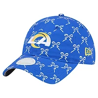 Women's New Era  Royal Los Angeles Rams Ribbon 9TWENTY Adjustable Hat