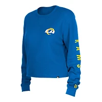 T-shirt court à manches longues Thermique Los Angeles Rams New Era pour femme